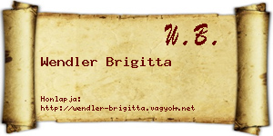 Wendler Brigitta névjegykártya